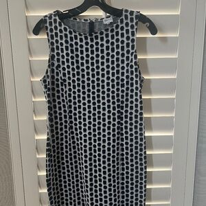 Armani Collezione Geometric Shift Dress - Black & White, knee length Size 44 EU